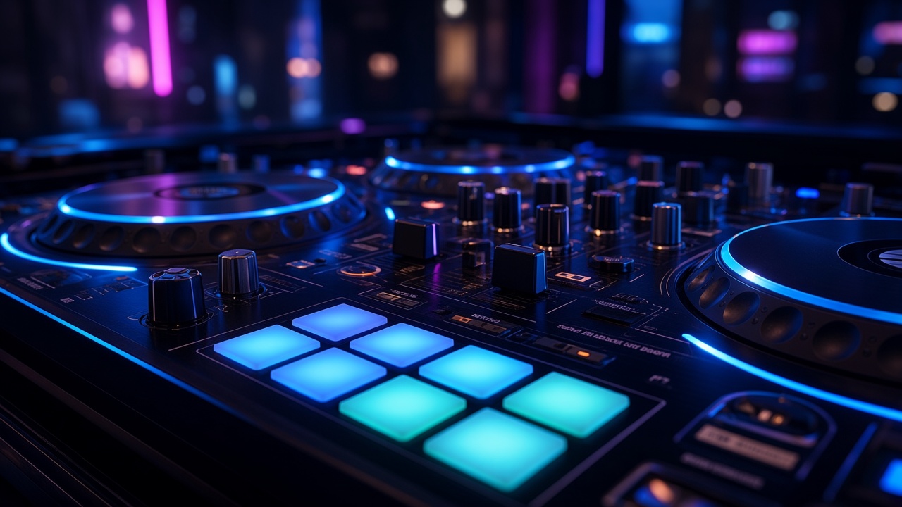DJ booth ready for a lesson